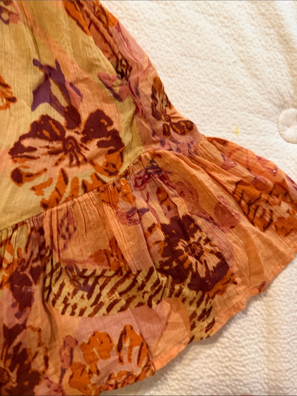 Free People Pumkpin Spice Summer Mini Dress L - Picture 5 of 14